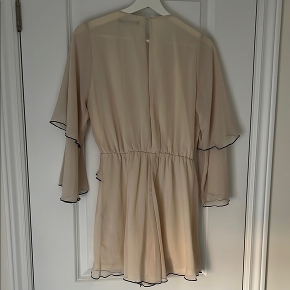 Zara Cream Ruffle Shorts Romper - Picture 6 of 6